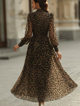BEATRICE | LEOPARD PRINT MIDI WRAP DRESS