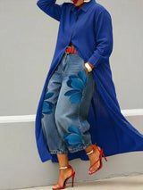 TAMSIN | SHIRT DRESS AND FLORAL JEANS SET
