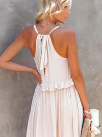 ENYA | RUFFLE DETAIL MAXI DRESS