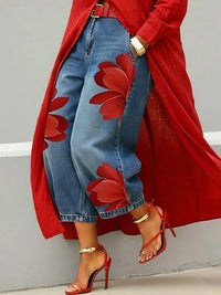 TAMSIN | SHIRT DRESS AND FLORAL JEANS SET
