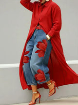 TAMSIN | SHIRT DRESS AND FLORAL JEANS SET