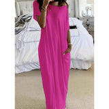 AMELIA | LIGHTWEIGHT MAXI DRESS WITH LONG SLEEVES AND POCKETS