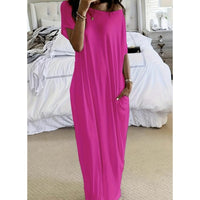 AMELIA | LIGHTWEIGHT MAXI DRESS WITH LONG SLEEVES AND POCKETS