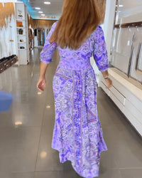NETTIE | ELEGANT V-NECK MAXI DRESS