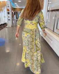 NETTIE | ELEGANT V-NECK MAXI DRESS