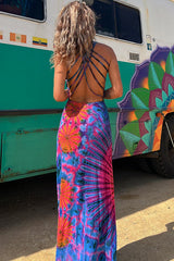 GEORGINA | FLATTERING TIE-DYE MAXI DRESS