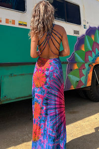 GEORGINA | FLATTERING TIE-DYE MAXI DRESS