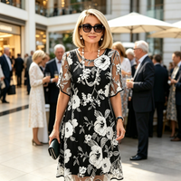 EVELYN | ELEGANT FLORAL CHIFFON DRESS