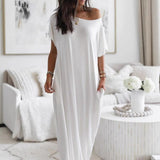 AMELIA | LIGHTWEIGHT MAXI DRESS WITH LONG SLEEVES AND POCKETS