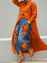TAMSIN | SHIRT DRESS AND FLORAL JEANS SET