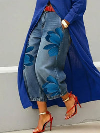 TAMSIN | SHIRT DRESS AND FLORAL JEANS SET