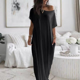 AMELIA | LIGHTWEIGHT MAXI DRESS WITH LONG SLEEVES AND POCKETS