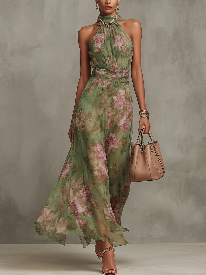 HELENA | ELEGANT FLORAL MAXI DRESS