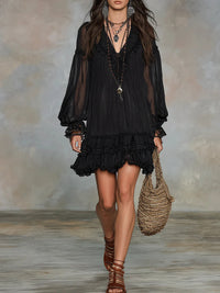 DOROTHY | BLACK SLIMMING MINI DRESS