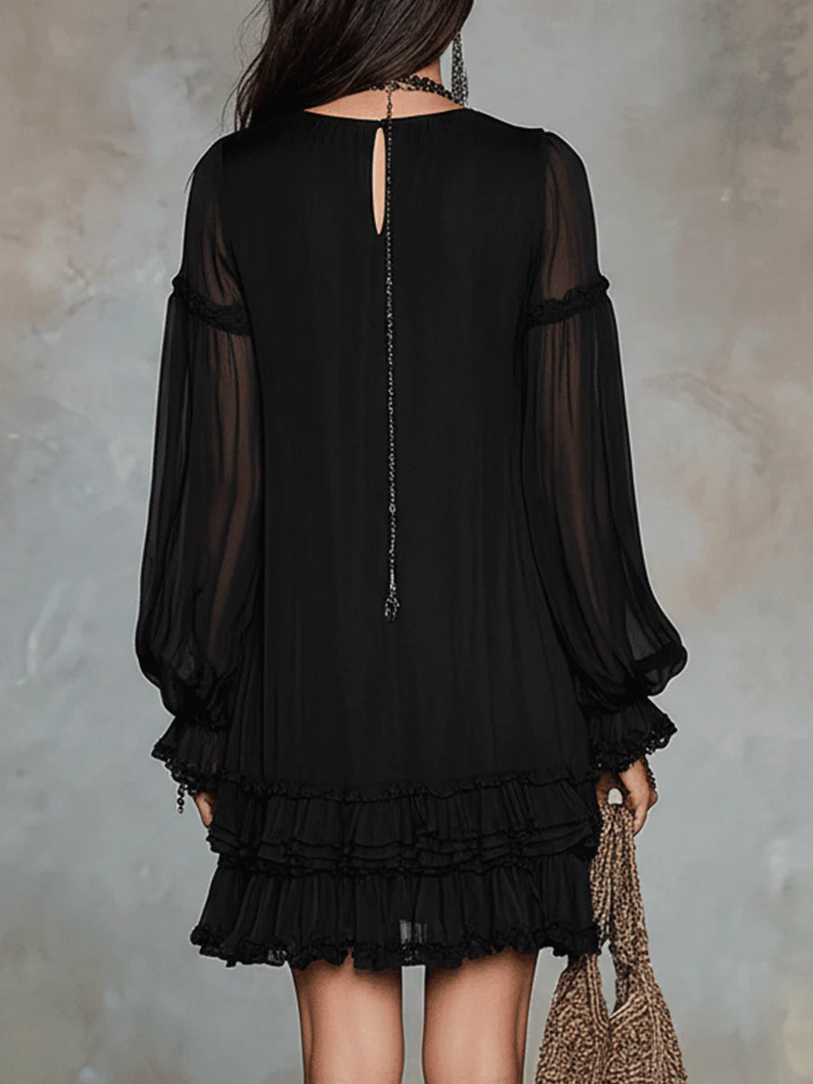 DOROTHY | BLACK SLIMMING MINI DRESS