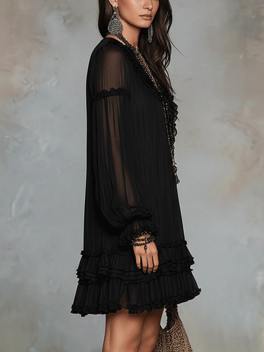 DOROTHY | BLACK SLIMMING MINI DRESS