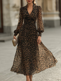 BEATRICE | LEOPARD PRINT MIDI WRAP DRESS