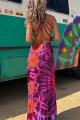 GEORGINA | FLATTERING TIE-DYE MAXI DRESS