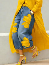 TAMSIN | SHIRT DRESS AND FLORAL JEANS SET