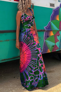 GEORGINA | FLATTERING TIE-DYE MAXI DRESS