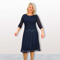 HARRIET | ELEGANT PLEATED MIDI DRESS