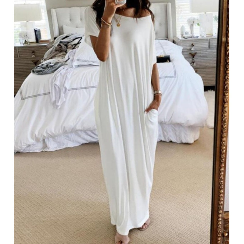 AMELIA | LIGHTWEIGHT MAXI DRESS WITH LONG SLEEVES AND POCKETS