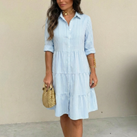 SANDRA | BREEZY STRIPED BUTTON-DOWN DRESS