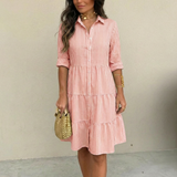 SANDRA | BREEZY STRIPED BUTTON-DOWN DRESS