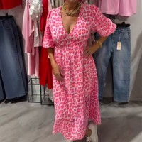 OXANA | RELAXED V-NECK MIDI DRESS
