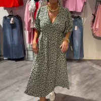 OXANA | RELAXED V-NECK MIDI DRESS