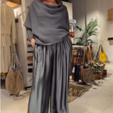 ROWENA | CHIC OFF-SHOULDER TWO PIECE LOUNGE SET
