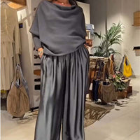 ROWENA | CHIC OFF-SHOULDER TWO PIECE LOUNGE SET