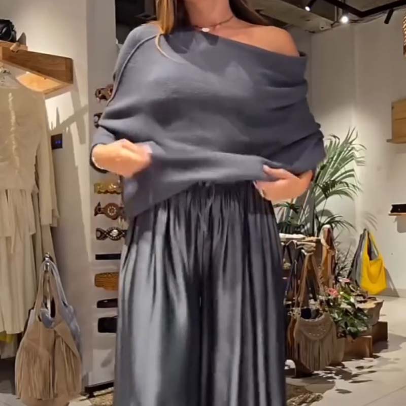 ROWENA | CHIC OFF-SHOULDER TWO PIECE LOUNGE SET