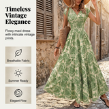 DIANA | FLORAL PRINT V-NECK MAXI DRESS