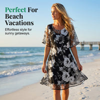 EVELYN | ELEGANT FLORAL CHIFFON DRESS
