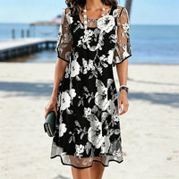 EVELYN | ELEGANT FLORAL CHIFFON DRESS