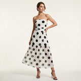 FELICITY | FLATTERING POLKA DOT MIDI DRESS