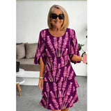 NADINE | ELEGANT FLORAL PRINT MIDI DRESS
