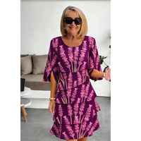 NADINE | ELEGANT FLORAL PRINT MIDI DRESS