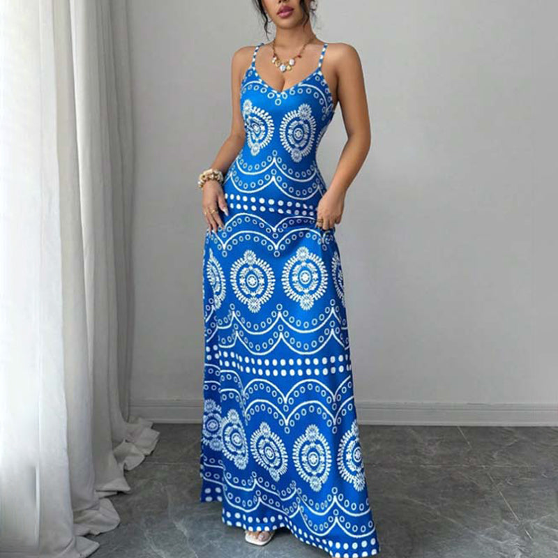 JEMIMA | FLATTERING BOHO PRINT MAXI DRESS