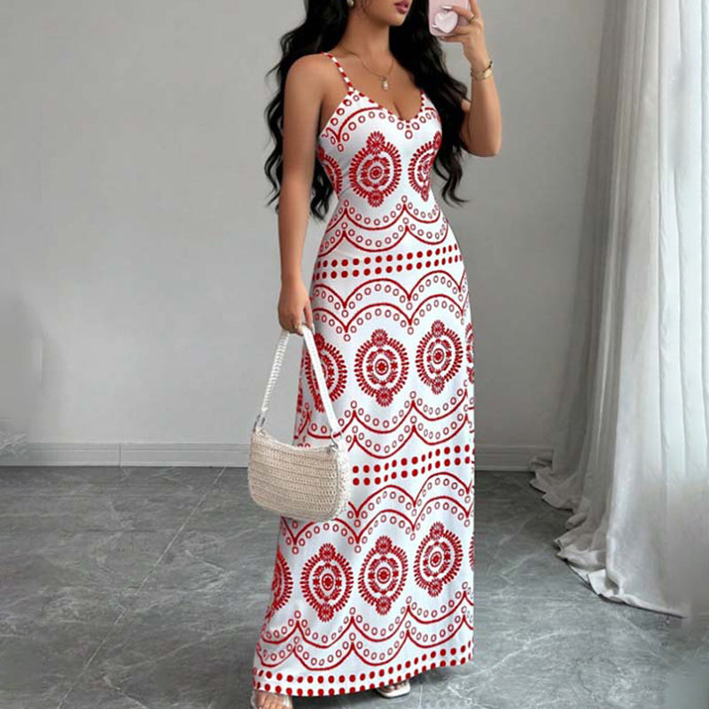 JEMIMA | FLATTERING BOHO PRINT MAXI DRESS