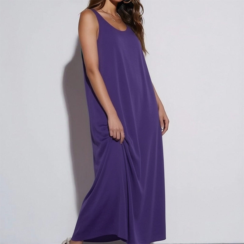 YVONNE | FLATTERING CASUAL SLEEVELESS MAXI DRESS