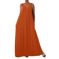 YVONNE | FLATTERING CASUAL SLEEVELESS MAXI DRESS