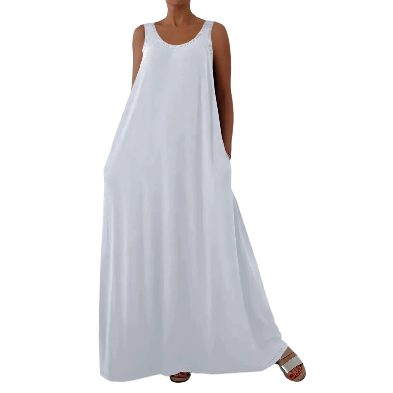 YVONNE | FLATTERING CASUAL SLEEVELESS MAXI DRESS