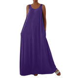 YVONNE | FLATTERING CASUAL SLEEVELESS MAXI DRESS