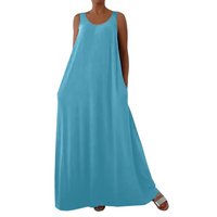 YVONNE | FLATTERING CASUAL SLEEVELESS MAXI DRESS