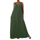 YVONNE | FLATTERING CASUAL SLEEVELESS MAXI DRESS